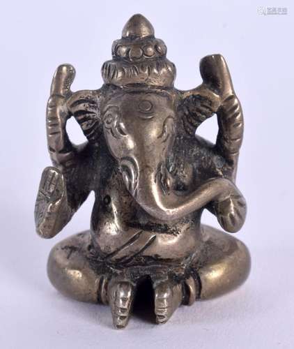 A RARE EARLY 20TH CENTURY MIDDLE EASTERN INDIAN SILVER FIGUR...