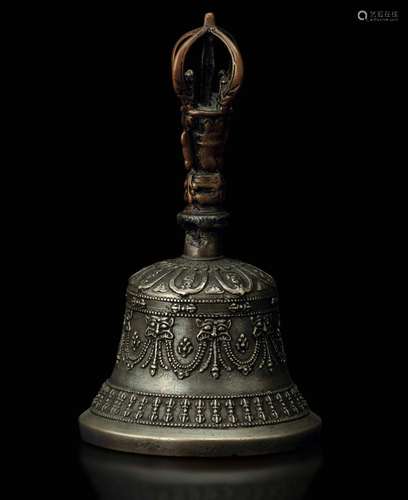 A bronze ritual bell, Tibet, 1700s