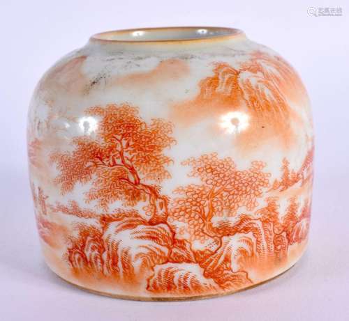 A CHINESE PORCELAIN BRUSH WASHER 20th Century. 8 cm wide.