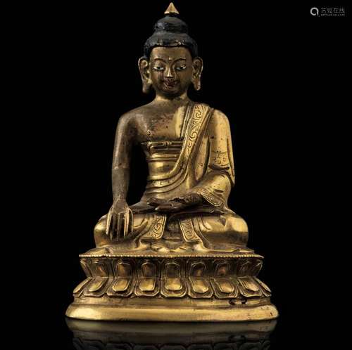 A gilt bronze Buddha Sakyamuni, Tibet, 1700s