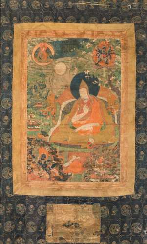 A silk Thangka, Tibet, 1700s