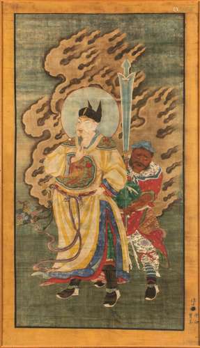 A painting on silk, China, Qing Dynasty