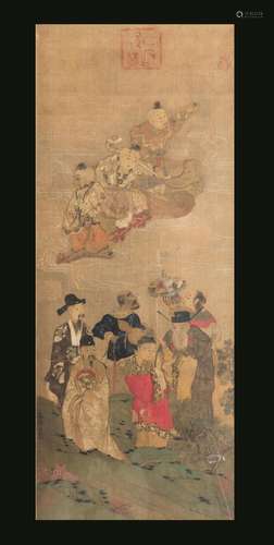 A painting on silk, China, Qing Dynasty