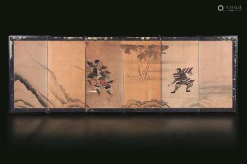 A six-fold screen, Japan, Meiji period