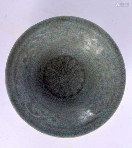 A CHINESE CRACKLED GLAZED CELADON BRUSH WASHER 20th Century....