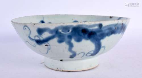 A 17TH/18TH CENTURY CHINESE KOREAN BLUE AND WHITE CIRCULAR B...