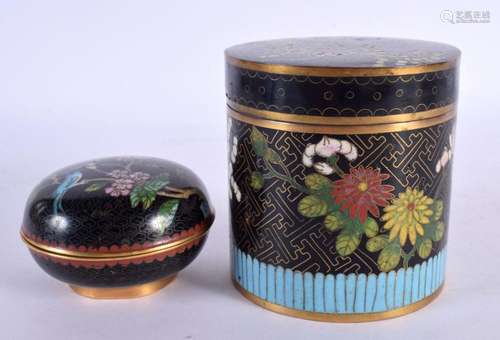 AN EARLY 20TH CENTURY CHINESE CLOISONNE ENAMEL BOX AND COVER...