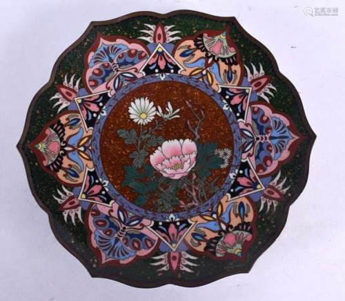 A LATE 19TH CENTURY JAPANESE MEIJI PERIOD CLOISONNE ENAMEL D...