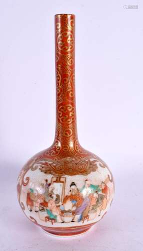 A 19TH CENTURY JAPANESE MEIJI PERIOD KUTANI PORCELAIN VASE p...