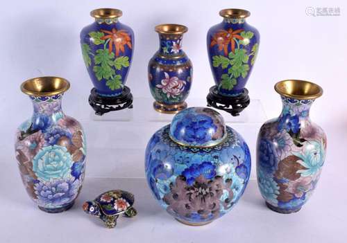 ASSORTED CHINESE REPUBLICAN PERIOD CLOISONNE ENAMEL WARES. L...