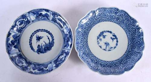 TWO 18TH/19TH CENTURY JAPANESE EDO PERIOD PORCELAIN PLATES. ...