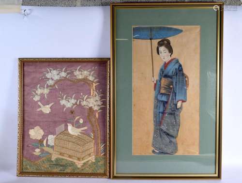 Chinese School (19th Century) Watercolour, together with a C...