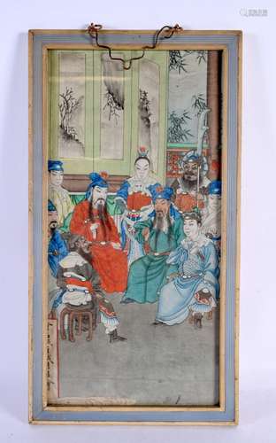 Chinese School (18th/19th Century) Watercolour, Red robed ma...