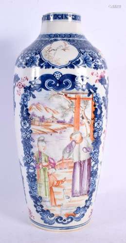 AN 18TH CENTURY CHINESE EXPORT FAMILLE ROSE VASE Qianlong. 2...