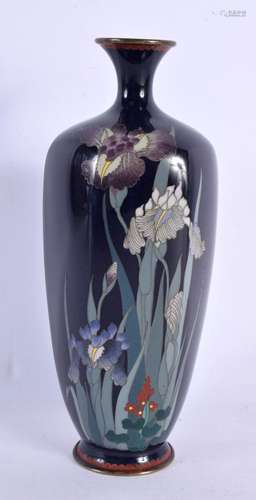 A LATE 19TH CENTURY JAPANESE MEIJI PERIOD CLOISONNE ENAMEL V...