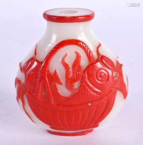 A CHINESE REPUBLICAN PERIOD PEKING GLASS SNUFF BOTTLE. 5.75 ...