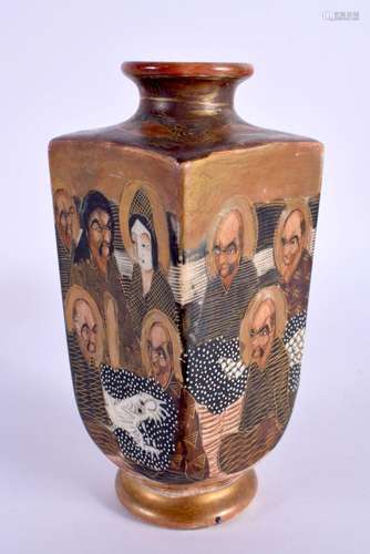 A 19TH CENTURY JAPANESE MEIJI PERIOD SATSUMA VASE. 16 cm hig...