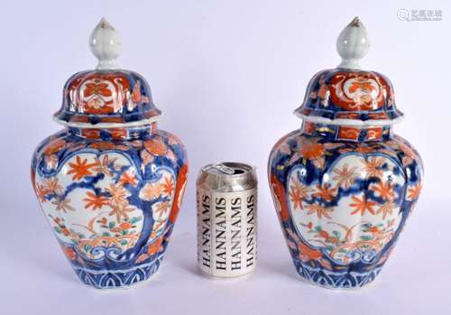 A PAIR OF 19TH CENTURY JAPANESE MEIJI PERIOD IMARI VASES AND...