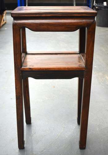 A 19TH CENTURY CHINESE HARDWOOD TABLE. 80 cm x 41 cm x 31 cm...