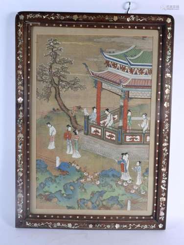 Chinese School (19th Century) Watercolour, Hongmu and mother...