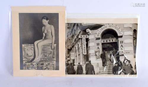 TWO LARGE EARLY CHINESE PHOTOGRAPHS. Largest 26 cm x 24 cm. ...