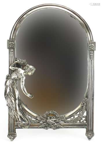 WMF, German Art Nouveau silver plated dressing table mirror ...