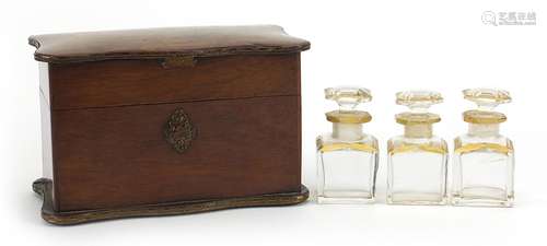 19th century rosewood mechanical action box housing three cu...