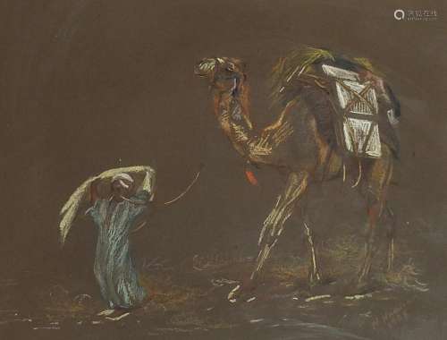 Nellie Hadden 1909 - Bedouin and camel, early 20th century p...