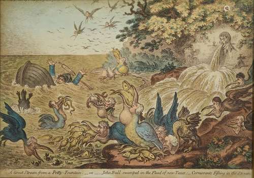 After James Gillray - A Great Stream from a Petty Fountain o...