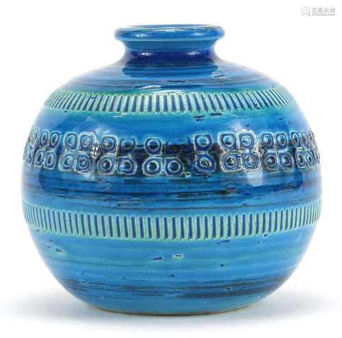 Bitossi, 1970s Italian globular vase, impressed marks to the...