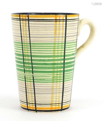 Clarice Cliff, Art Deco Bizarre cup hand painted with lines,...