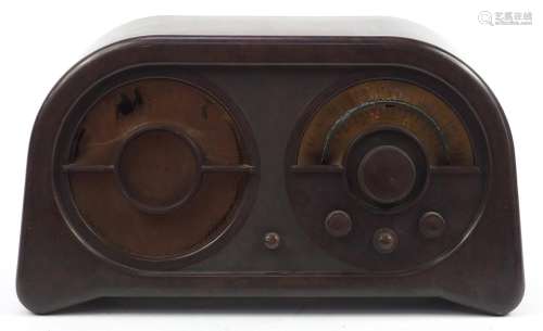 Ekco, Art Deco Bakelite radio type AC86 Superhet, 54cm wide