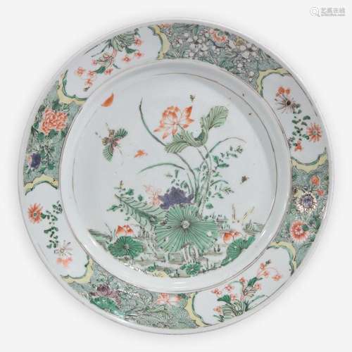 A Chinese famille verte-decorated porcelain "Lotuses&qu...