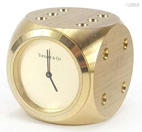 Tiffany & Co, Las Vegas dice clock paperweight with clot...