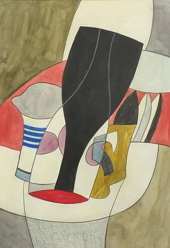 Abstract composition, still life Modern British school mixed...