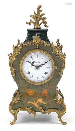 Imperial, Italian inlaid mantle clock striking on two bells ...