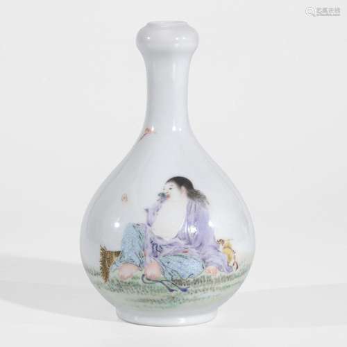 A finely-decorated Chinese porcelain "Liuhai" vase...