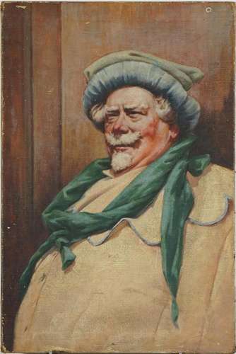 Portrait of a bearded gentleman wearing a scarf, Turkish sch...