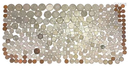 British pre decimal coins including George V half crowns, Ge...