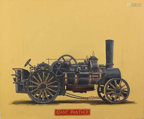 Tony Tricker - Giant Panther, traction engine interest, acry...