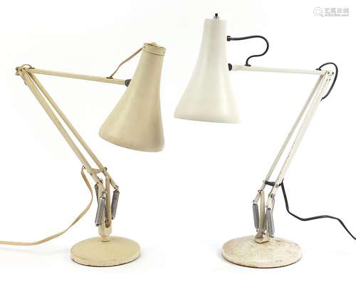 Two vintage Anglepoise table lamps including one by Herbert ...