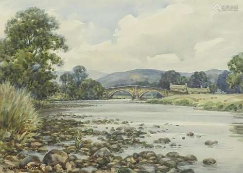 Albert Edward Jackson - Bolton Bridge, Yorkshire, watercolou...