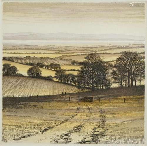 Kathleen Caddick - View of the Estuary, pencil signed print ...