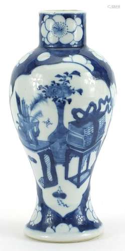 Chinese blue and white porcelain baluster vase hand painted ...