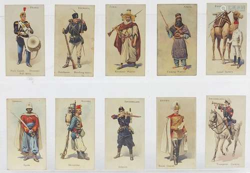 Collection of cigarette cards arranged in five albums includ...