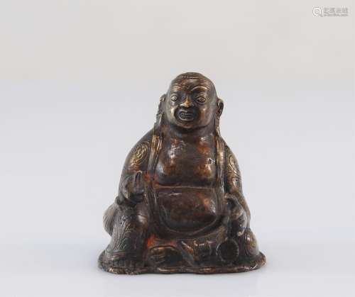 Cyno-Tibétain. Bouddha en bronze XVI-XVII èmePoids: 660 gRég...