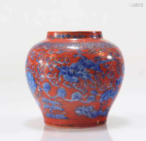 Vase, marque wanli, dynastie qingPoids: 640 gRégion: ChineDi...