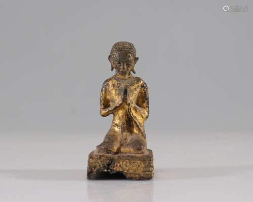Bouddha en bronze doré XVIIIème ou antérieurPoids: 320 gRégi...