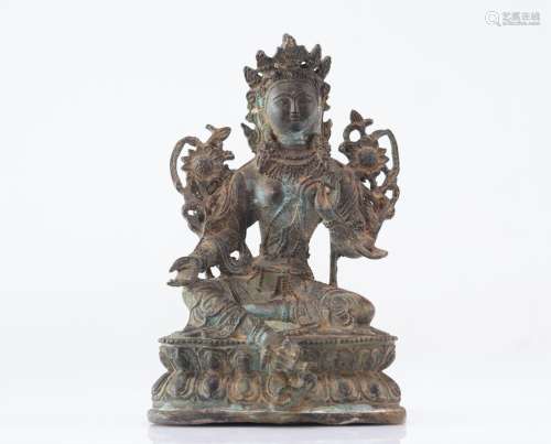 Bodhisattva Sino Tibetain - bronze - MingPoids: 1.09 kgRégio...