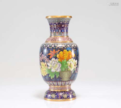 Vase en bronze cloisonné d'époque républiquePoids: 960 gRégi...